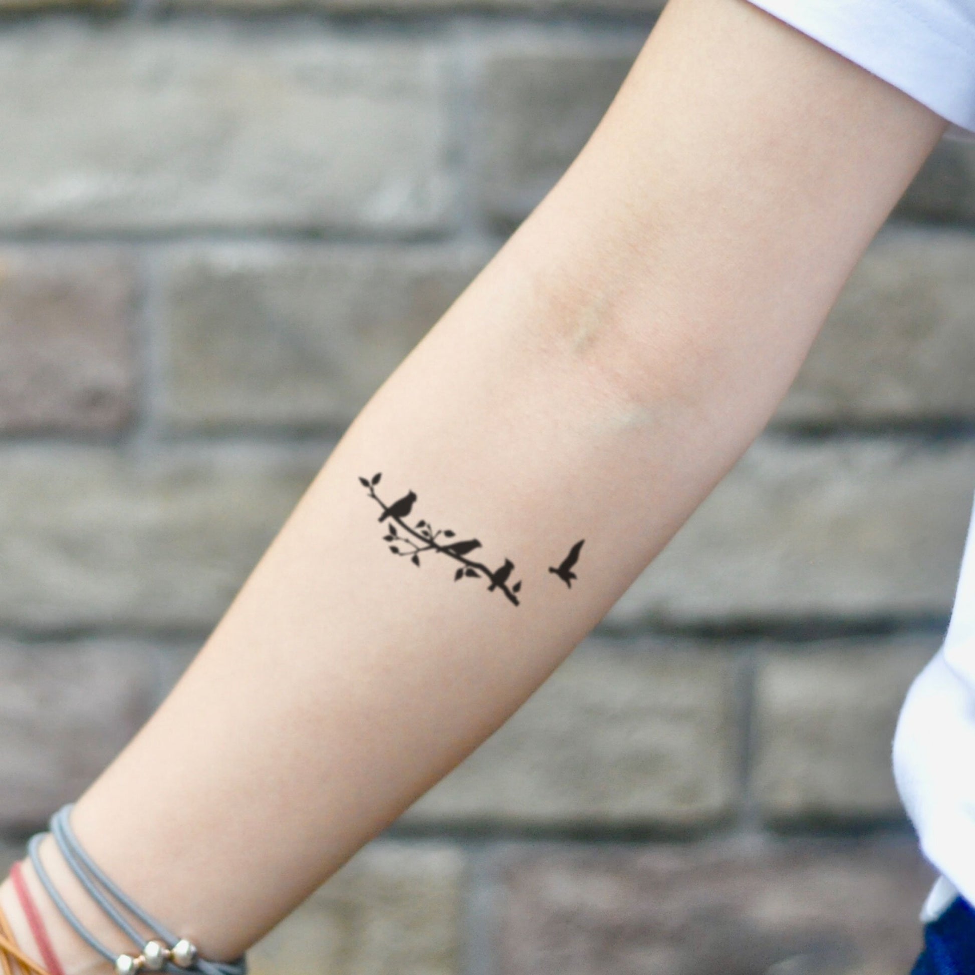 fake small baby child loss miscarriage animal temporary tattoo sticker design idea on inner arm